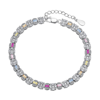 [Lumi Jewellery]Dazzling Radiant Multi Cut Daily Bracelet
