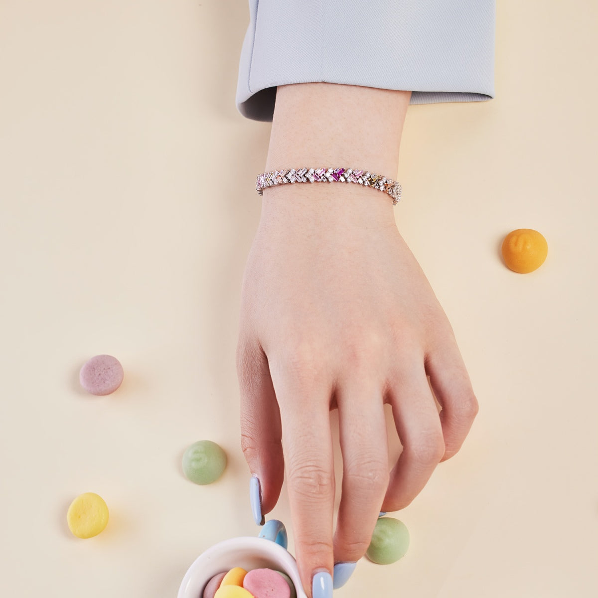 [Lumi Jewellery]Dazzling Unique Multi Shape Daily Bracelet