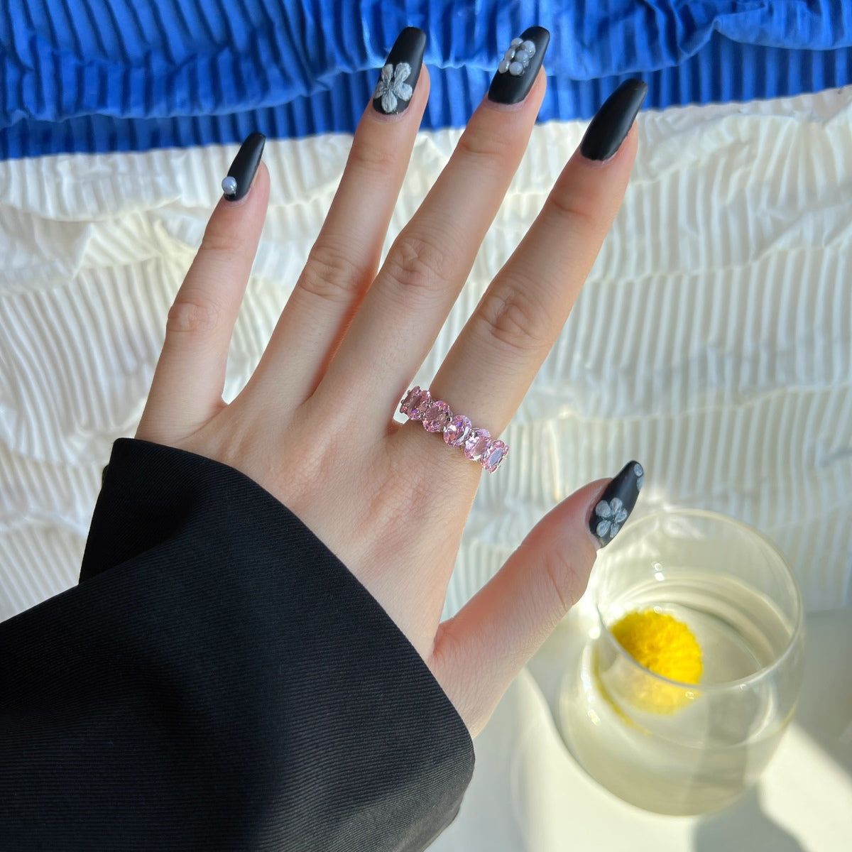 [Lumi Jewellery]Dainty Elongated Cushion Cut Tennis Ring