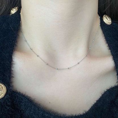 [Lumi Jewellery]Small Bead Clavicle Chain Simple Necklace
