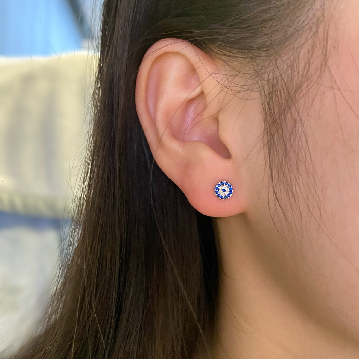 [Lumi Jewellery]Devil's Eye Ear Bone Nail Earrings