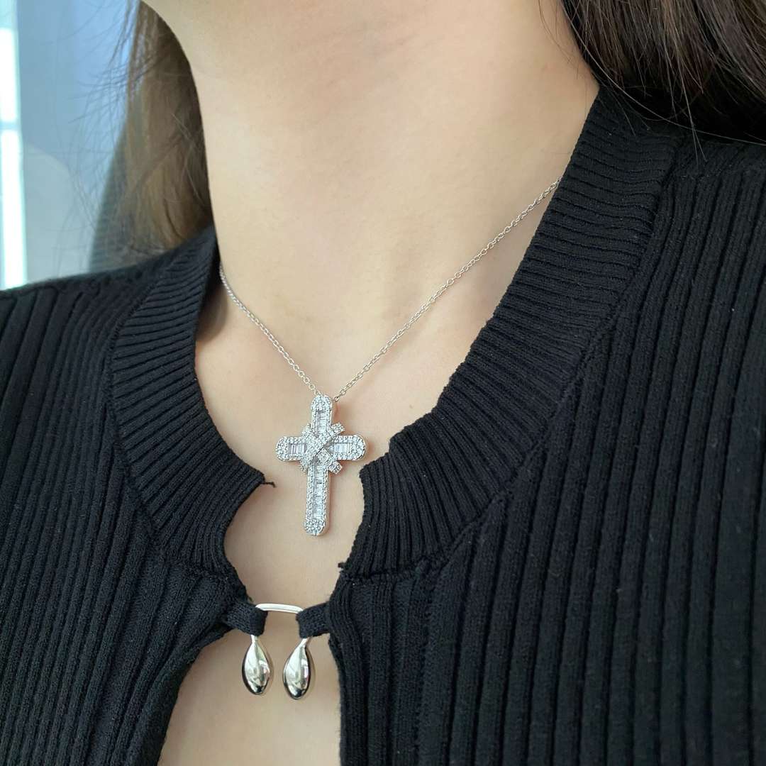[Lumi Jewellery]Gypsophila With Dimonds Necklace