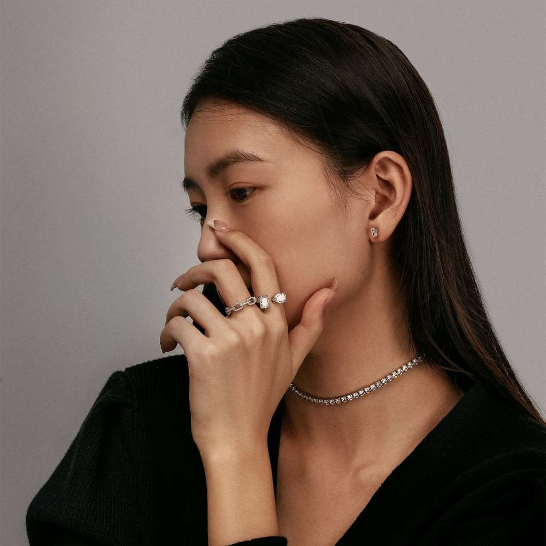[Lumi Jewellery]Elegant Tennis Chain Necklace