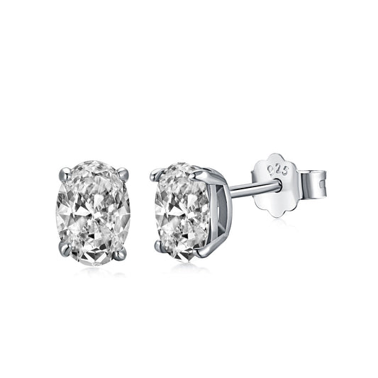 [Lumi Jewellery]Oval Classic Dignified Elegant Earrings