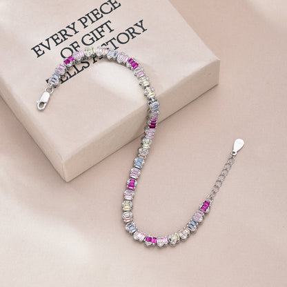 [Lumi Jewellery]Delicate Colorful Emerald Cut Party Bracelet