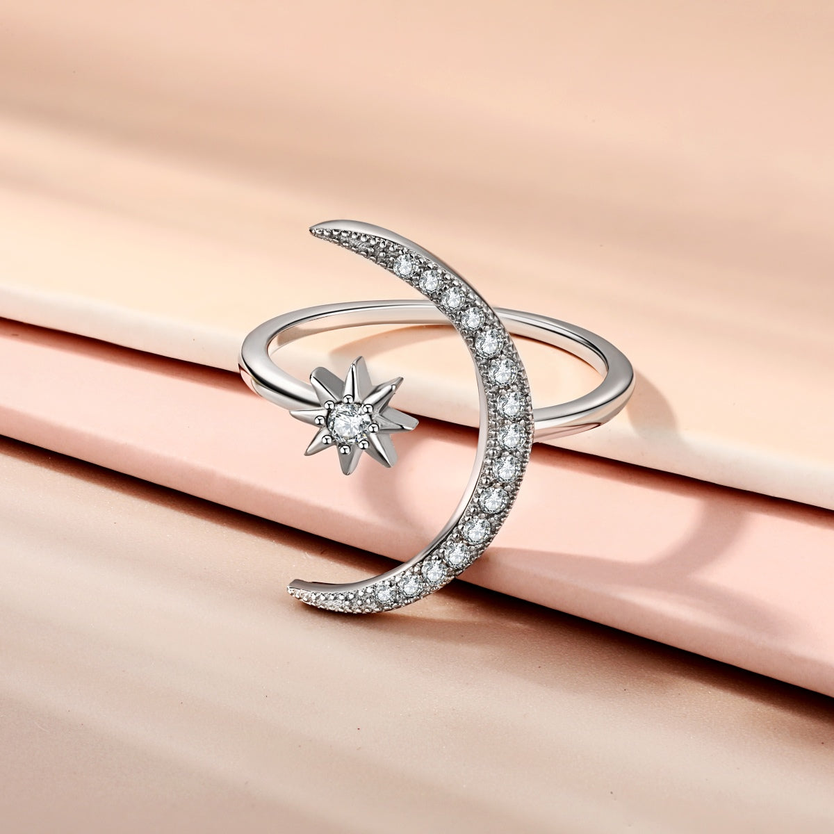[Lumi Jewellery]Eternity Moon & Star Ring