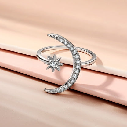 [Lumi Jewellery]Eternity Moon & Star Ring