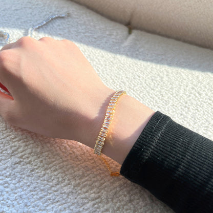 [Lumi Jewellery]Exquisite Emerald Cut Daily Bracelet