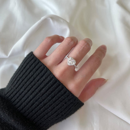 [Lumi Jewellery]Eternity Splashy Romantic Heart Shape Lover Ring