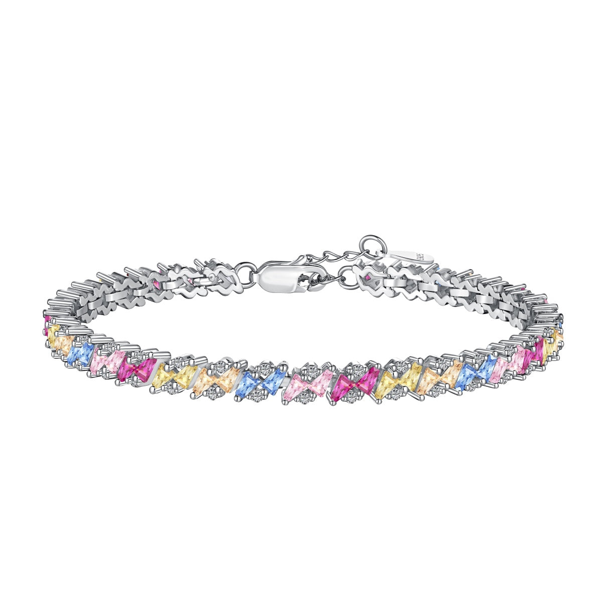 [Lumi Jewellery]Ornate Sparkling Multi Cut Party Bracelet