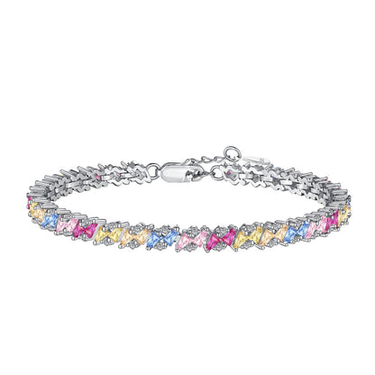 [Lumi Jewellery]Ornate Sparkling Multi Cut Party Bracelet