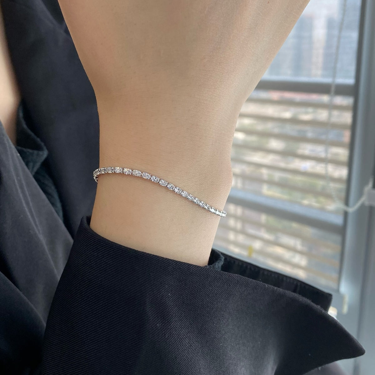 [Lumi Jewellery]Elegant Emerald Cut Daily Bracelet