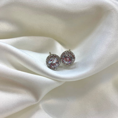 [Lumi Jewellery]Classic Princess Round Shape Earrings