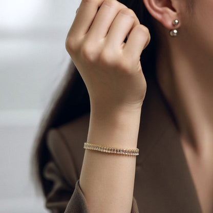 [Lumi Jewellery]Exquisite Emerald Cut Daily Bracelet