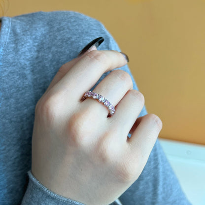 [Lumi Jewellery]Eternity Round Cut Tennis Ring