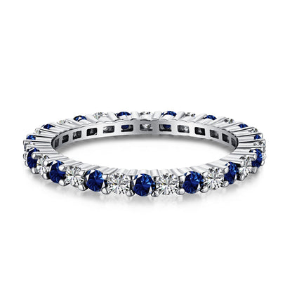 [Lumi Jewellery]Exquisite Colorful Round Cut Tennis Ring