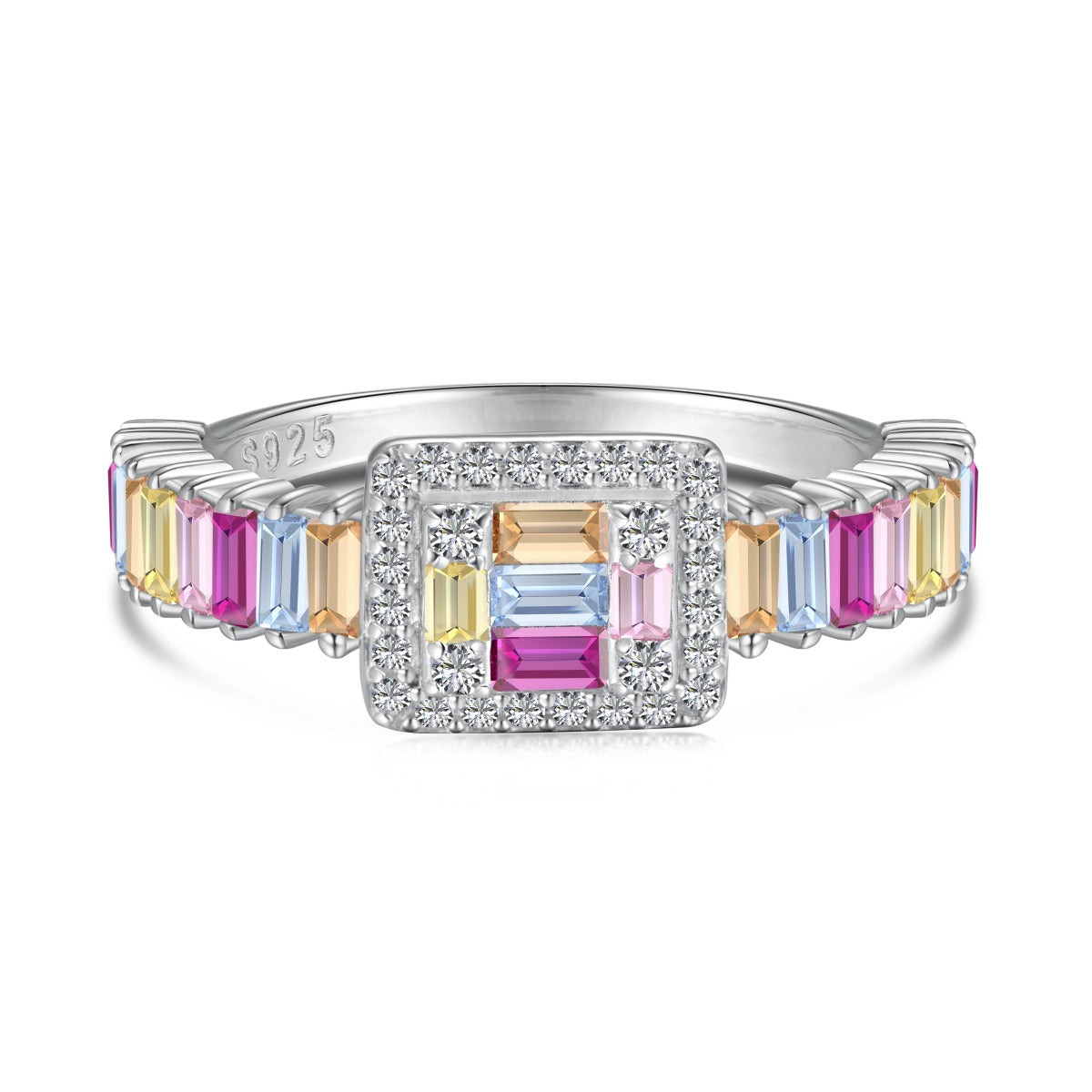 [Lumi Jewellery]Exquisite Colorful Radiant Cut Party Ring