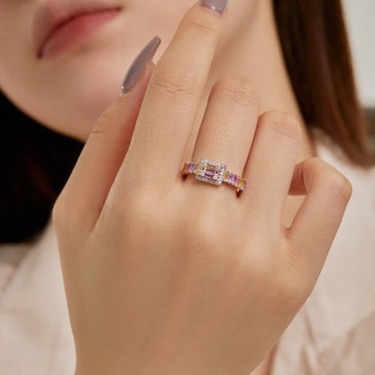 [Lumi Jewellery]Exquisite Colorful Radiant Cut Party Ring