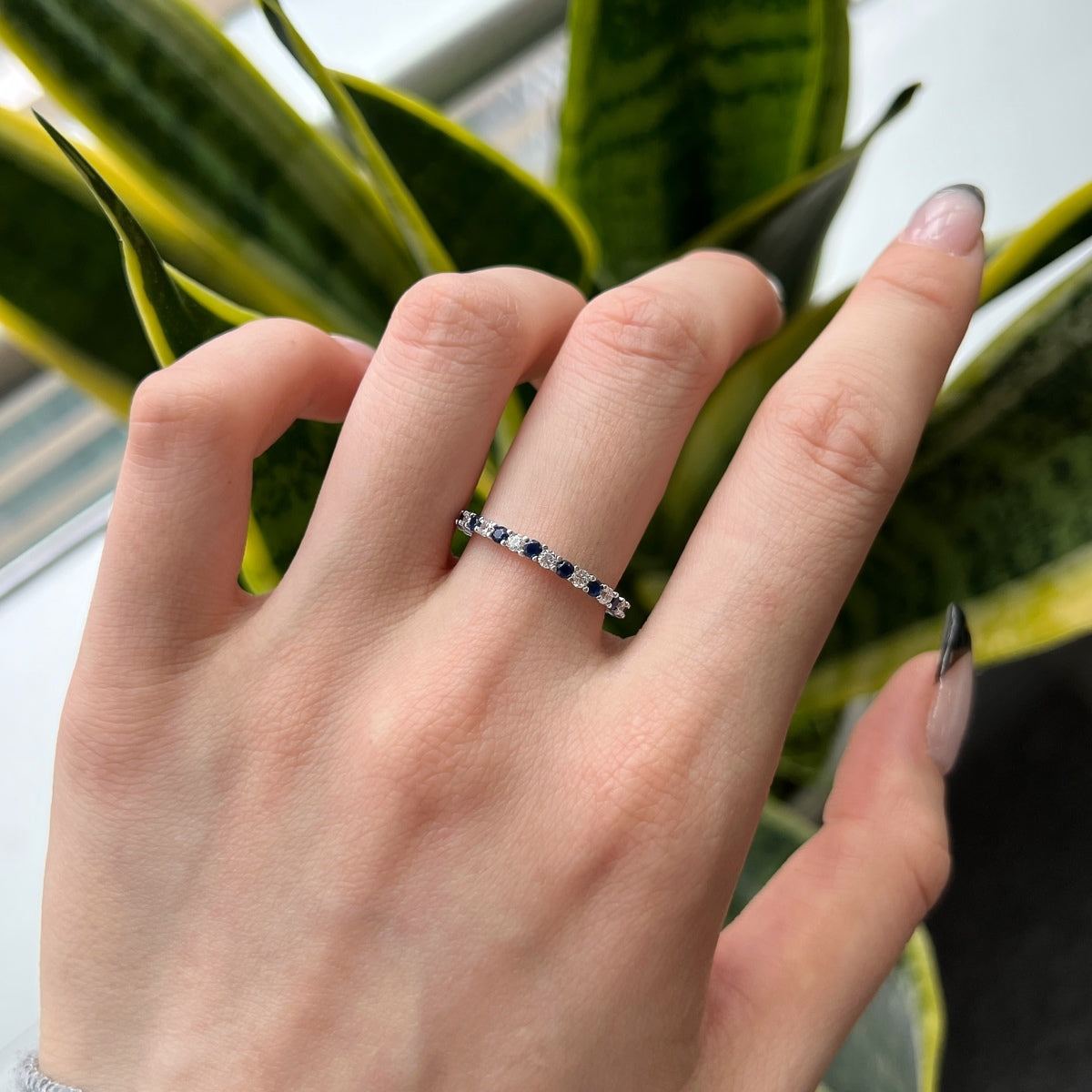 [Lumi Jewellery]Exquisite Colorful Round Cut Tennis Ring