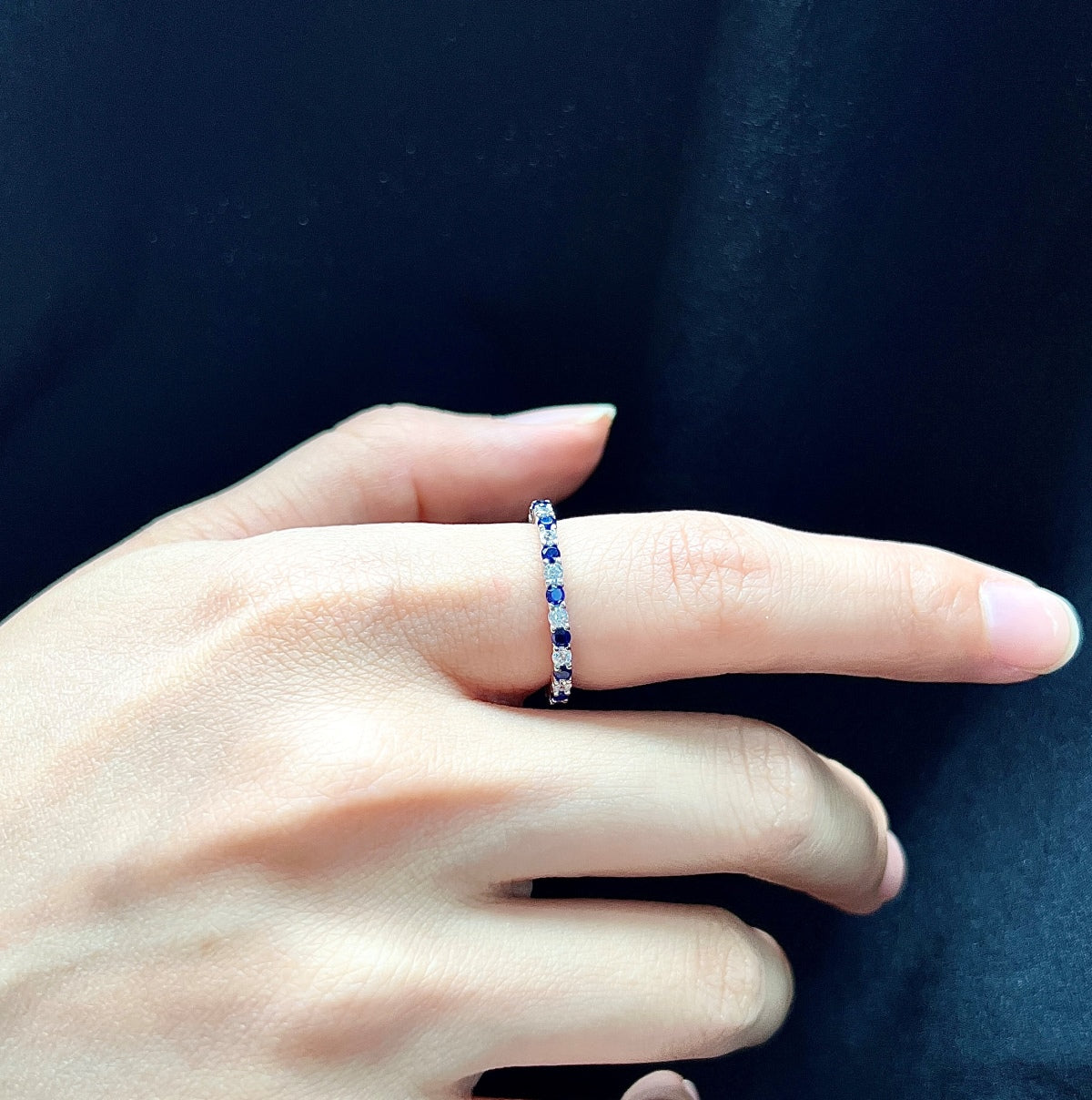 [Lumi Jewellery]Exquisite Colorful Round Cut Tennis Ring