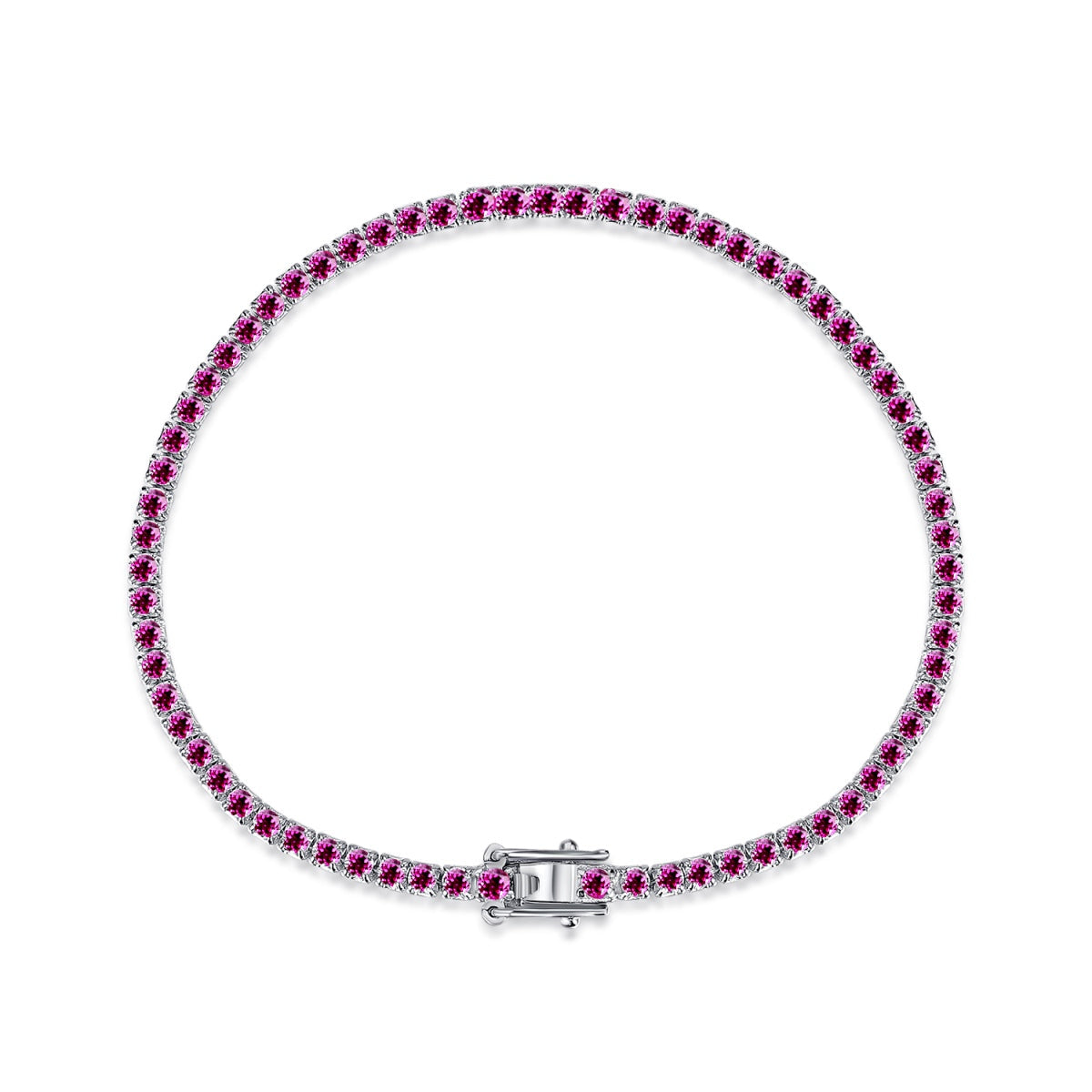 [Lumi Jewellery]Dazzling Colorful Round Cut Daily Bracelet