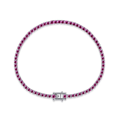 [Lumi Jewellery]Dazzling Colorful Round Cut Daily Bracelet