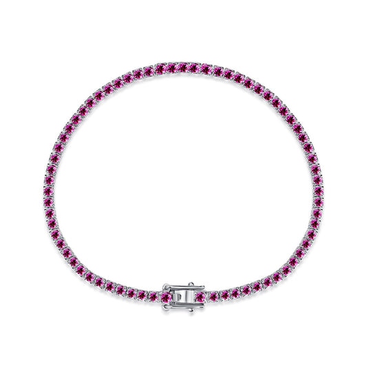 [Lumi Jewellery]Dazzling Colorful Round Cut Daily Bracelet