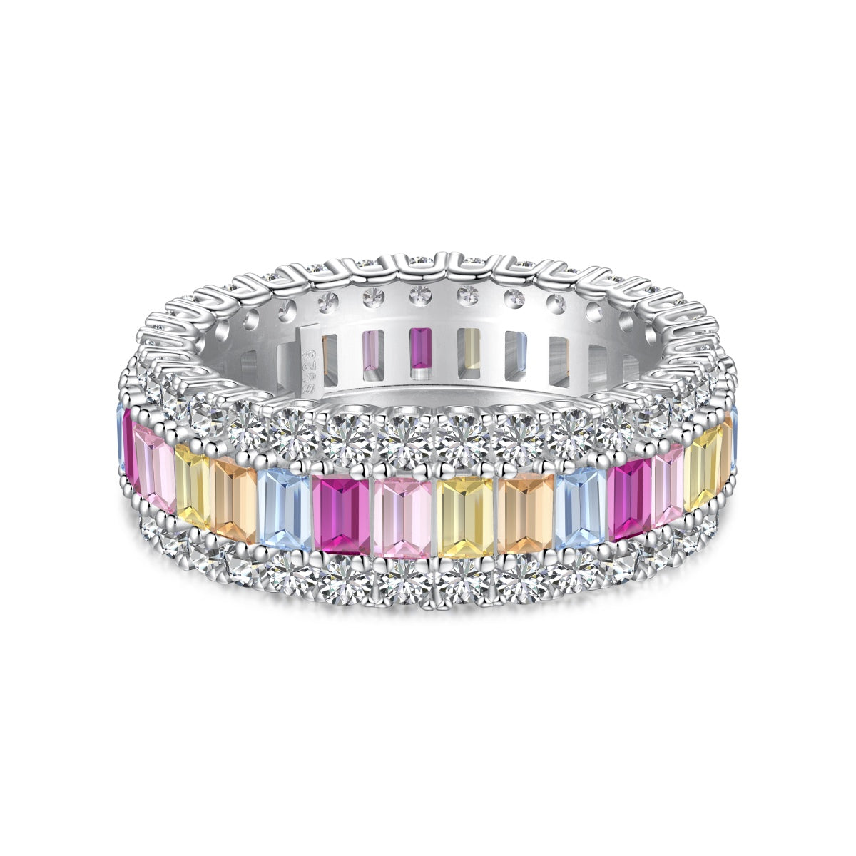 [Lumi Jewellery]Dainty Colorful Radiant Cut Daily Ring