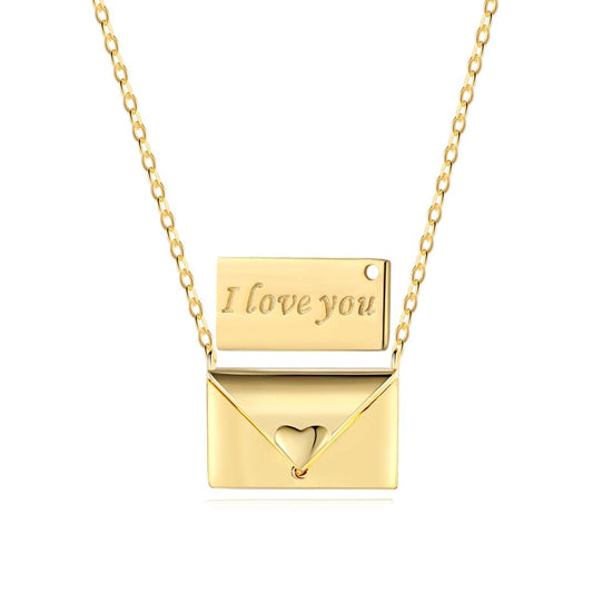 [Lumi Jewellery]Envelope Heart Shape Mother's Day Necklace