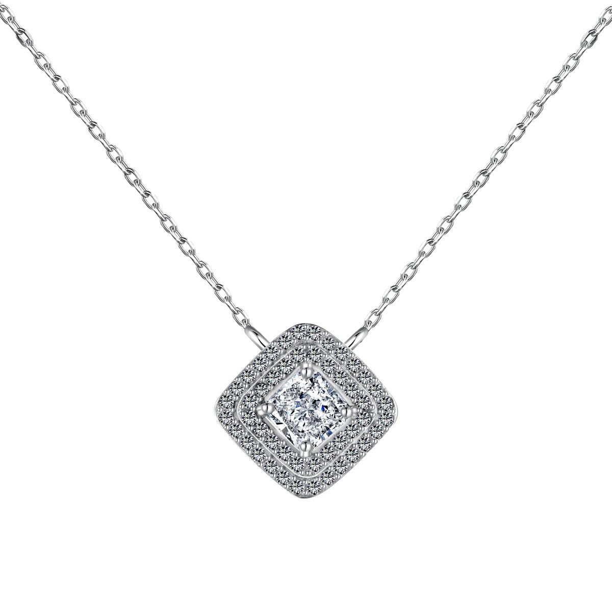 [Lumi Jewellery]Sparkling Asscher Cut Necklace