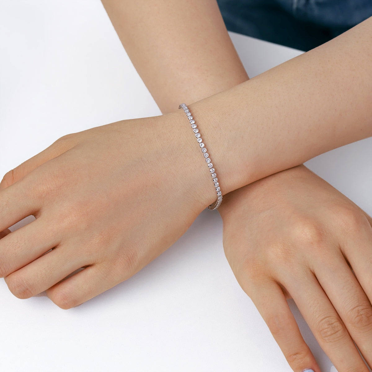 [Lumi Jewellery]Dazzling Sparkling Round Cut Daily Bracelet