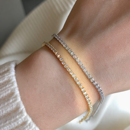 [Lumi Jewellery]Radiant Shinning Princess Cut Tennis Bracelet