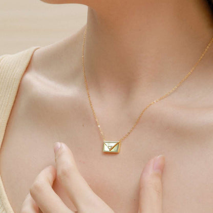 [Lumi Jewellery]Envelope Heart Shape Mother's Day Necklace