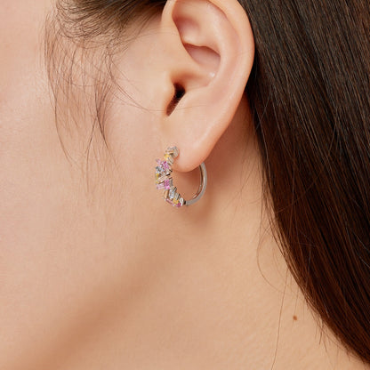 [Lumi Jewellery]Dazzling Colorful Emerald Cut Daily Earrings