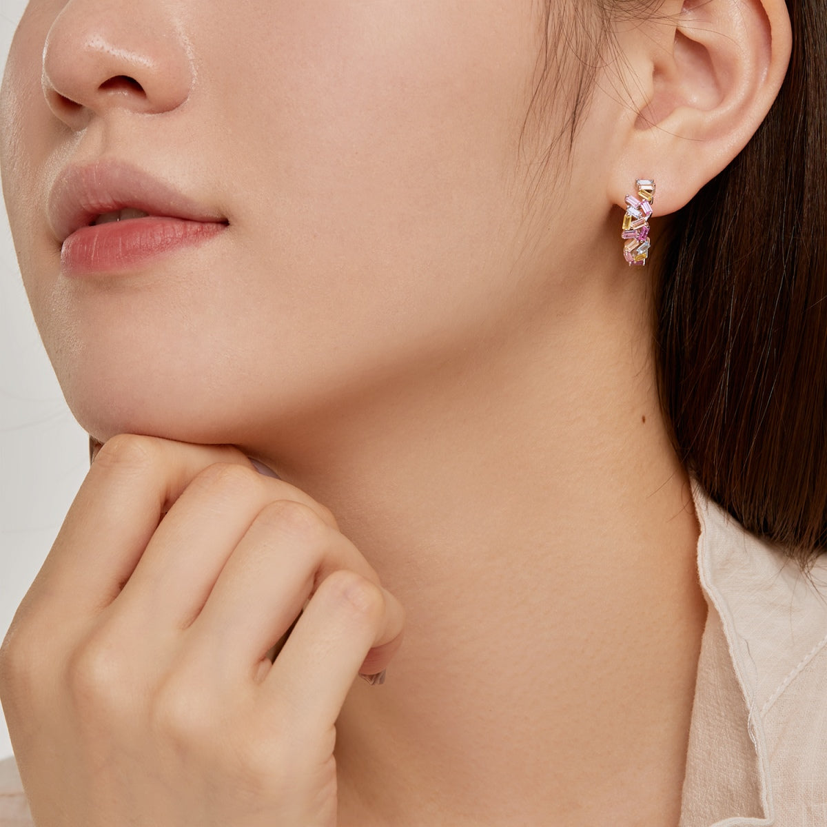 [Lumi Jewellery]Dazzling Colorful Emerald Cut Daily Earrings
