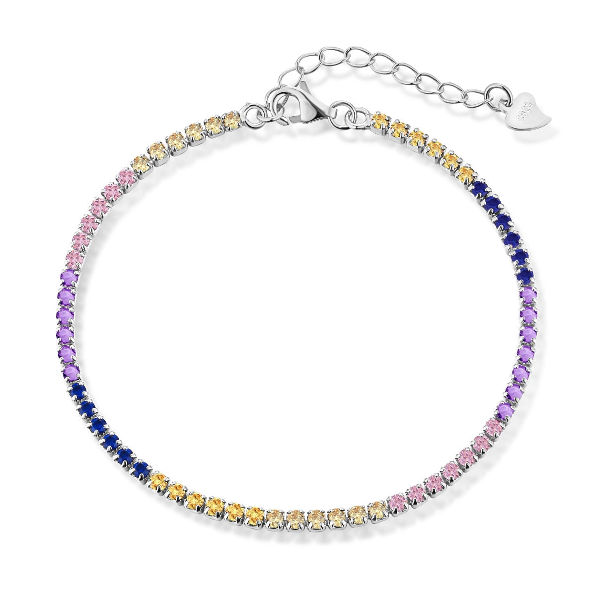 [Lumi Jewellery]Radiant Shinning Princess Cut Tennis Bracelet
