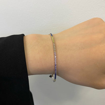 [Lumi Jewellery]Radiant Shinning Princess Cut Tennis Bracelet