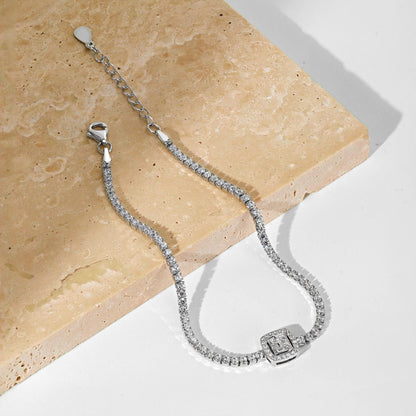 [Lumi Jewellery]Luxurious Dazzling Square Shape Banquet Bracelet