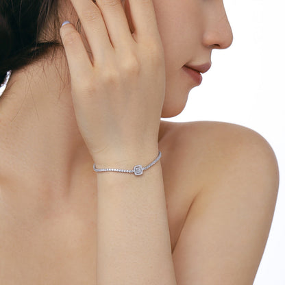 [Lumi Jewellery]Luxurious Dazzling Square Shape Banquet Bracelet