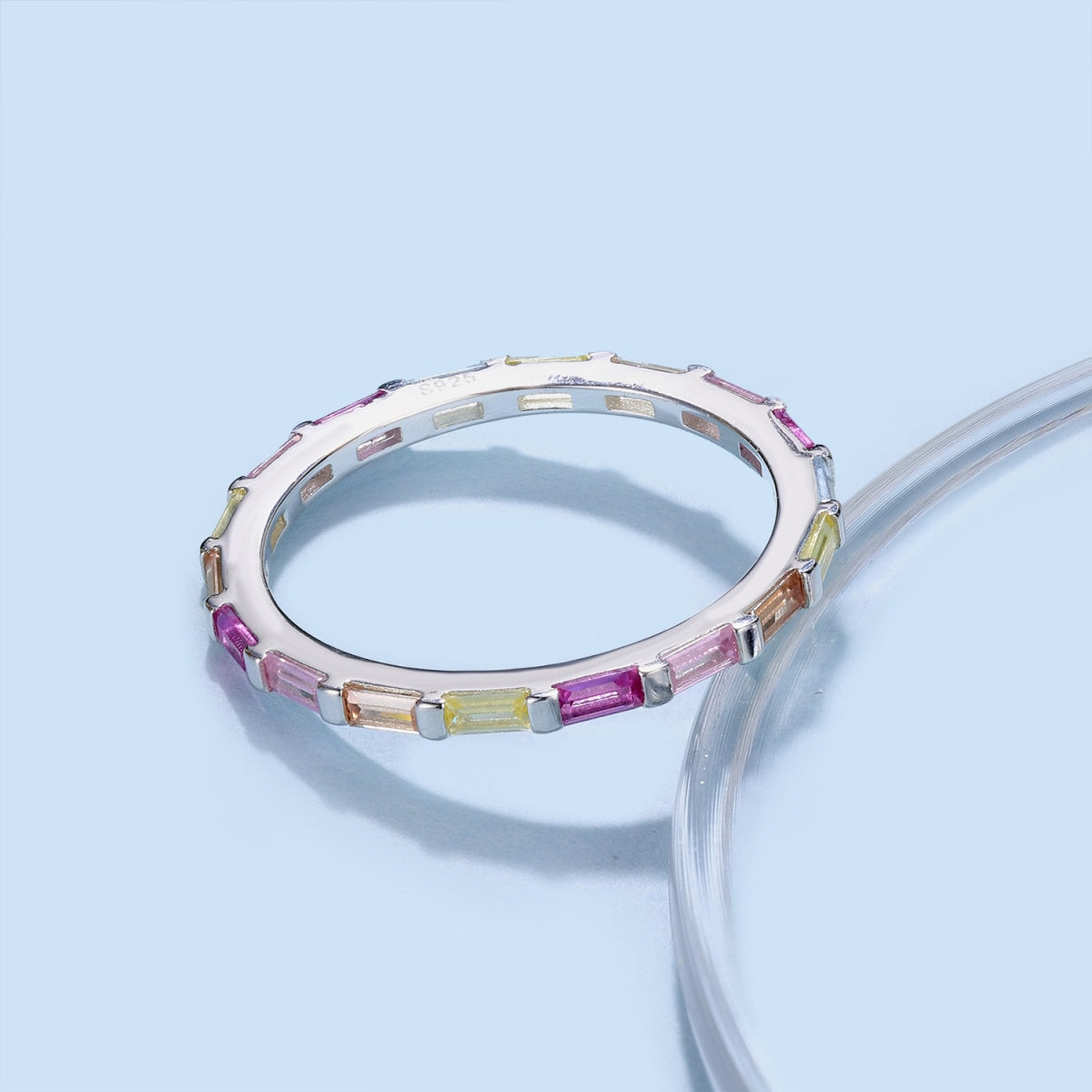 [Lumi Jewellery]Exquisite Multicolored Emerald Cut Daily Ring