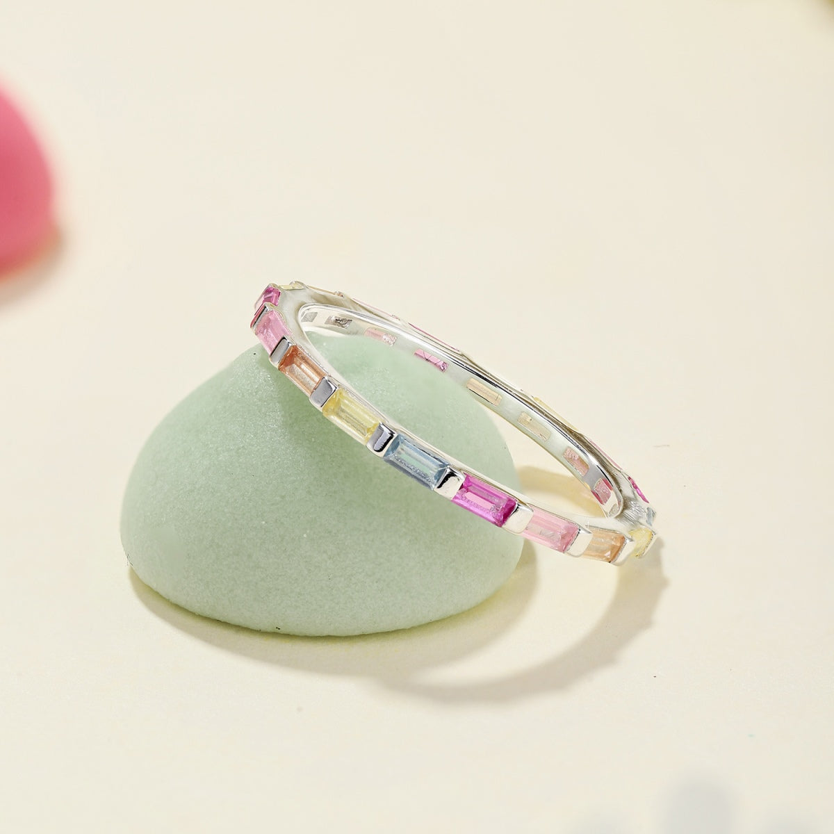 [Lumi Jewellery]Exquisite Multicolored Emerald Cut Daily Ring