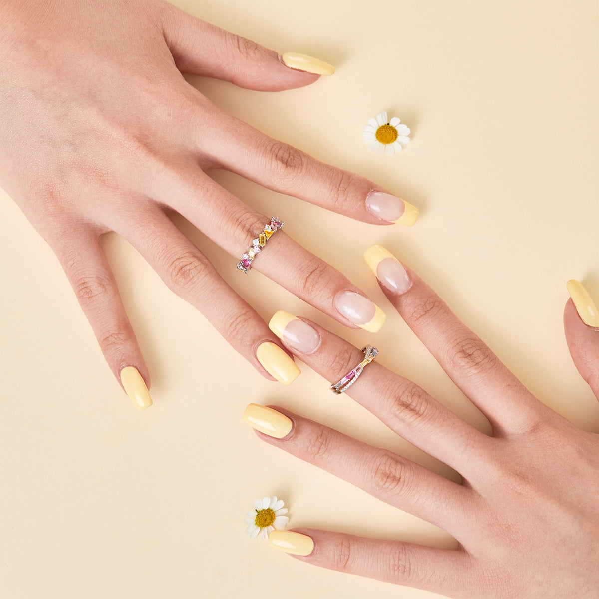 [Lumi Jewellery]Dazzling Polychromatic Multi cut Daily Ring