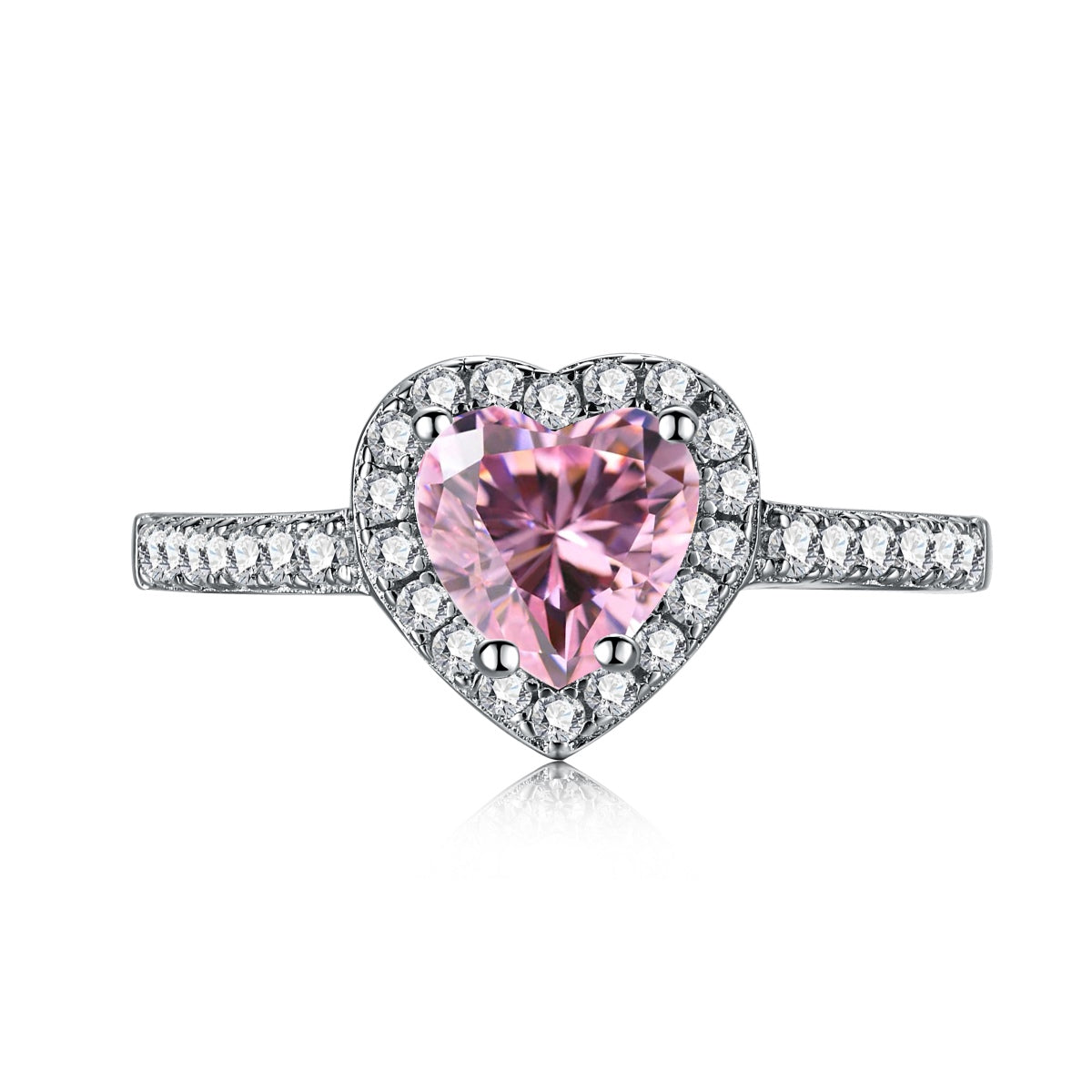 [Lumi Jewellery]Eternity Splashy Romantic Heart Shape Lover Ring