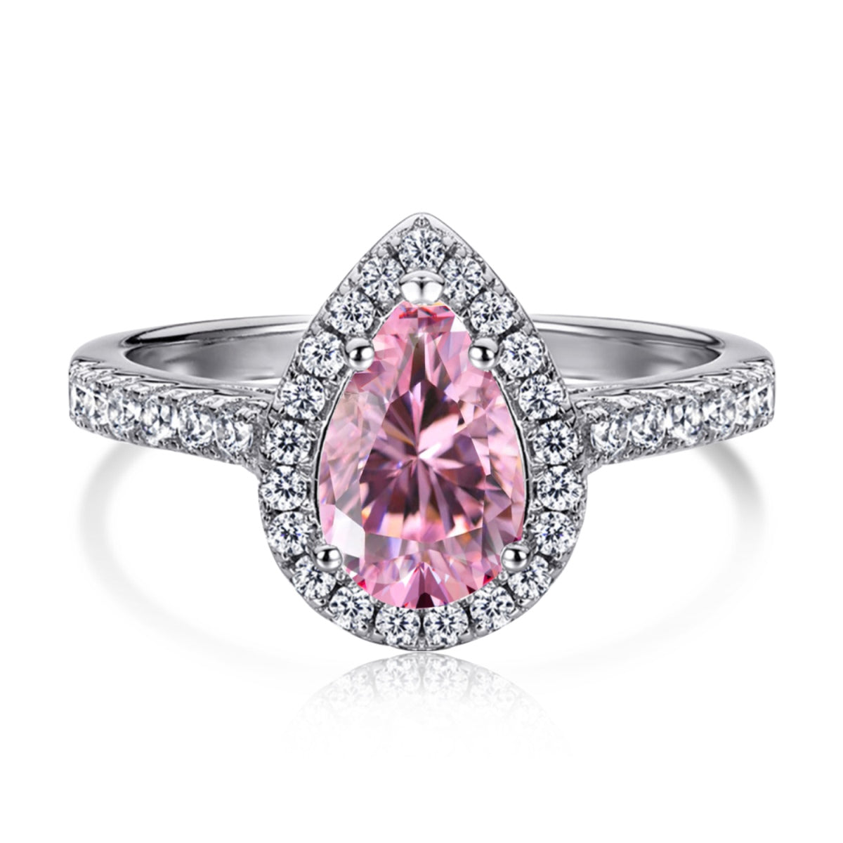 [Lumi Jewellery]1.0 Carat Luxurious Resplendent Water Drop Shape Wedding Ring