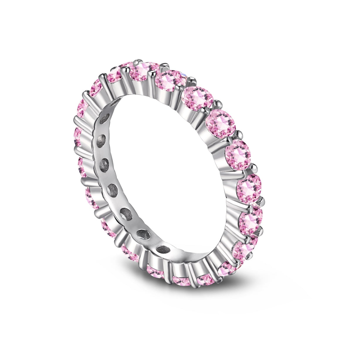 [Lumi Jewellery]Sparkling Round Cut Tennis Ring
