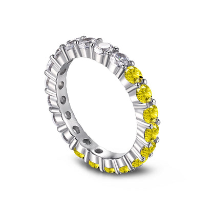 [Lumi Jewellery]Sparkling Round Cut Tennis Ring