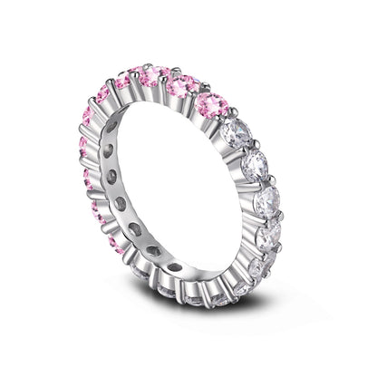 [Lumi Jewellery]Sparkling Round Cut Tennis Ring