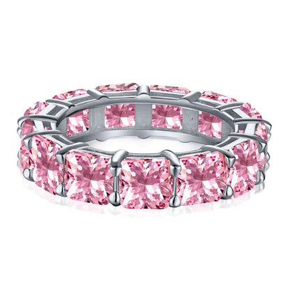[Lumi Jewellery]Elegant Princess Cut Tennis Ring
