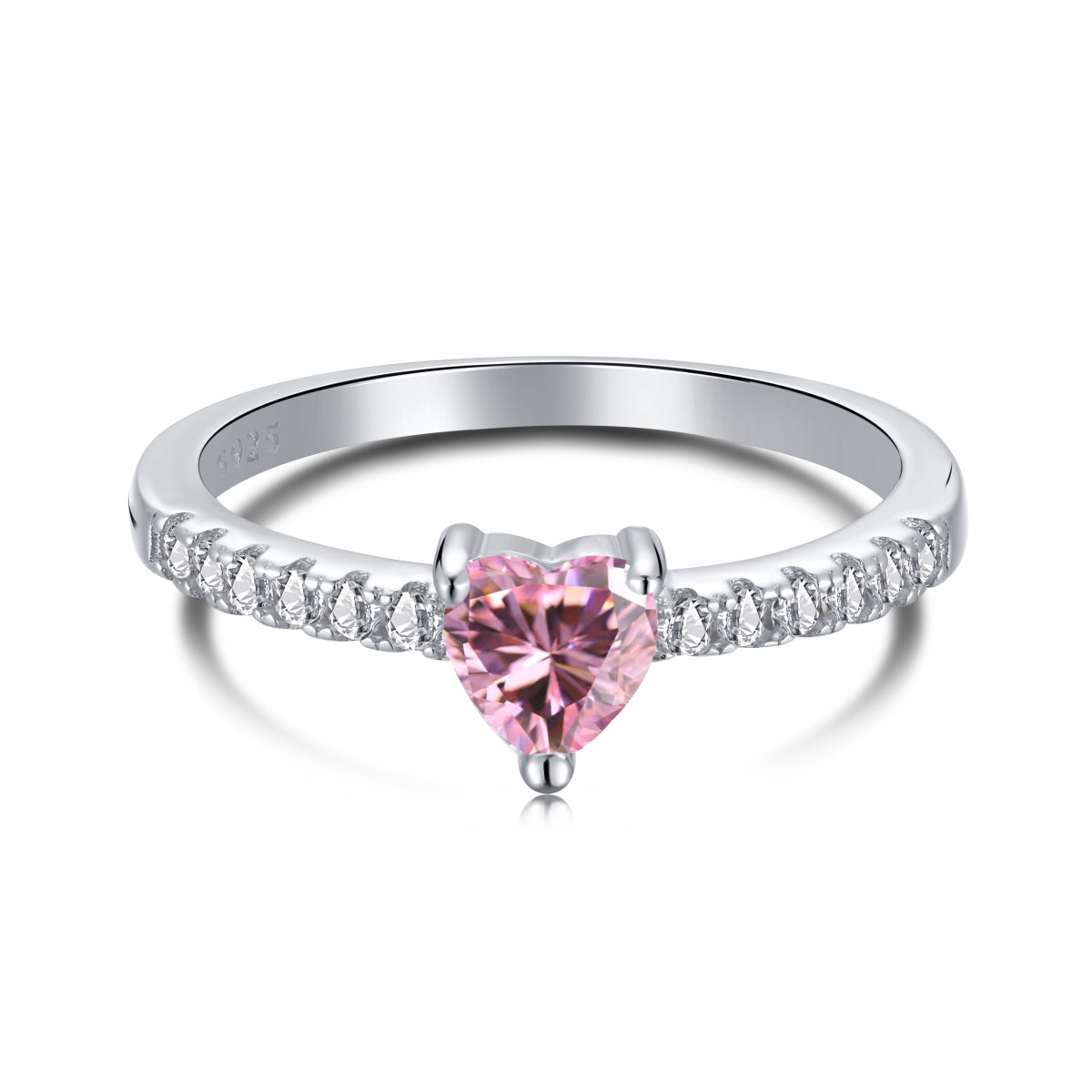 [Lumi Jewellery]0.5 Carat CaratEternity Charming Heart Shape Lover Ring