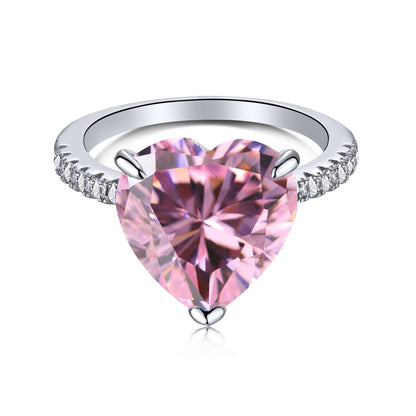 [Lumi Jewellery]6.0 Carat Luxurious Sparkling Romantic Heart Cut Lover Ring